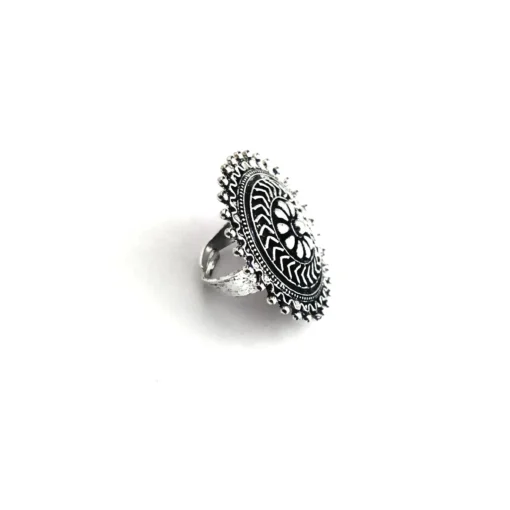 Glamaya Oxidized German Silver Adjustable Finger Ring 06 2 GLAM-RI-OX-3F8-887729-8-8 Glamaya Oxidized German Silver Adjustable Finger Ring 06 2 GLAM-RI-OX-3F8-887729-8-8