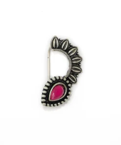 Glamaya Intricate Oxidised German Silver Droplets Nose Pin For Women 4 GLAM-EN-OX-2-882204-5-5