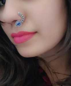 Glamaya Intricate Oxidised German Silver Droplets Nose Pin For Women 6 GLAM-EN-OX-2-882204-5-5 Glamaya Intricate Oxidised German Silver Droplets Nose Pin For Women 6 GLAM-EN-OX-2-882204-5-5