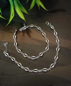 Glamaya Oxidized Traditional Metal Kodi Antique Anklet 1 GLAM-AN-KO-5F7-224261-11-7