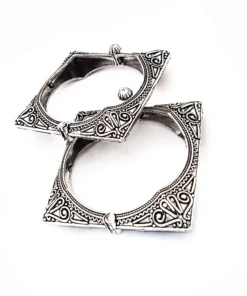 Glamaya Exquisite Oxidised Antique Square Bangles - Traditional Elegance For Women 2 GLAM-BB-OX-28-981236-43-10