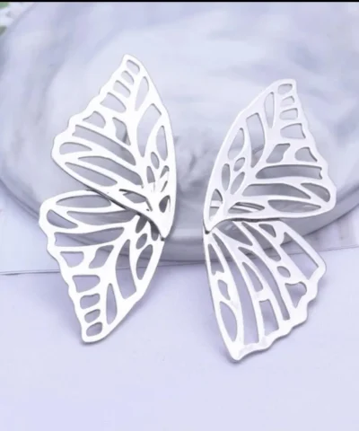 Glamaya The Glorious Butterfly Silver Plated Stud Earring 1 GLAM-ER-OX-6F7-022304-15-9