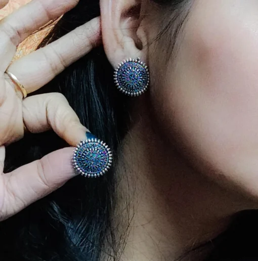 Glamaya Oxidized Silver Lookalike Stud Earring 04 2 GLAM-ER-OX-15-931773-32-2 Glamaya Oxidized Silver Lookalike Stud Earring 04 2 GLAM-ER-OX-15-931773-32-2