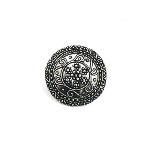 Glamaya Oxidized German Silver Adjustable Finger Ring 03 1 GLAM-RI-OX-7F5-460357-16-4