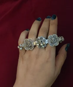 Glamaya Oxidized Silver Plated Adjustable Finger Ring 3 GLAM-RI-OX-25-393228-45-2