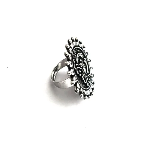 Glamaya Oxidized German Silver Adjustable Finger Ring 04 2 GLAM-RI-OX-7F5-886630-16-4 Glamaya Oxidized German Silver Adjustable Finger Ring 04 2 GLAM-RI-OX-7F5-886630-16-4