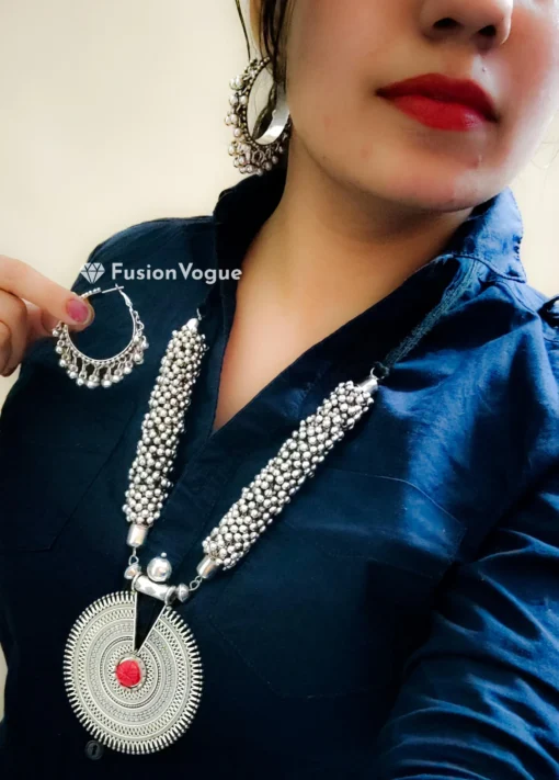 Glamaya Oxidized Tribal Touch Ethnic Jewellery Set 2 GLAM-CN-OX-60-176611-100-3 Glamaya Oxidized Tribal Touch Ethnic Jewellery Set 2 GLAM-CN-OX-60-176611-100-3