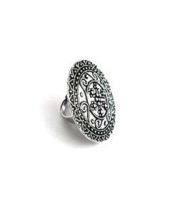 Glamaya Oxidized German Silver Adjustable Finger Ring 03 2 GLAM-RI-OX-7F5-460357-16-4