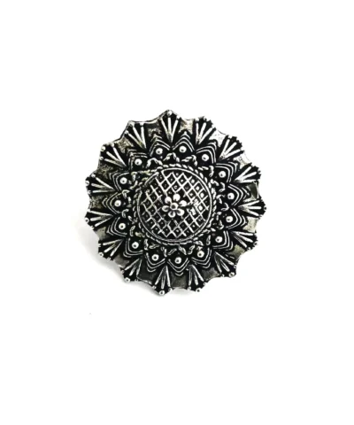 Glamaya Oxidized German Silver Adjustable Finger Ring 08 1 GLAM-RI-OX-3F8-785988-8-8
