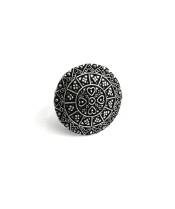 Glamaya Oxidized German Silver Adjustable Finger Ring 14 1 GLAM-RI-OX-15-668845-32-2