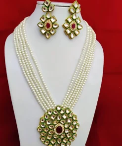 Glamaya Exquisite Kundan Stone & Crystal Bead Jewelry Set 3 GLAM-CN-CR-30-081277-50-6