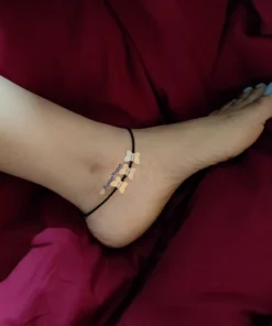 Glamaya Oxidised Butterfly Beads Trendy Anklet 2 GLAM-AN-BE-12-477798-27-5
