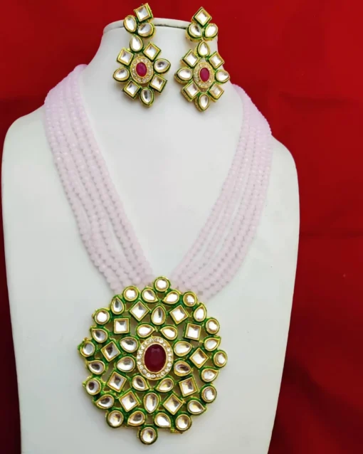 Glamaya Exquisite Kundan Stone & Crystal Bead Jewelry Set 1 GLAM-CN-CR-30-081277-50-6