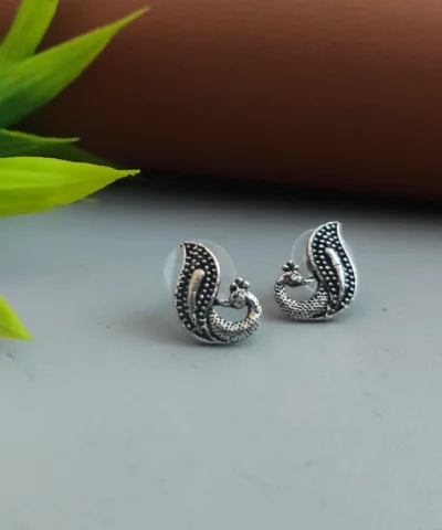 Glamaya Oxidized Daily Wear Peacock Tiny Stud Earring 02 1 GLAM-ER-OX-1F7-048457-5-9
