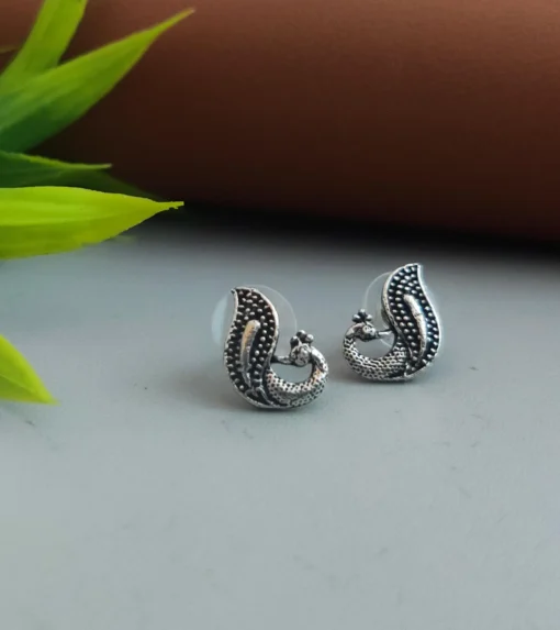 Glamaya Oxidized Daily Wear Peacock Tiny Stud Earring 02 1 GLAM-ER-OX-1F7-048457-5-9