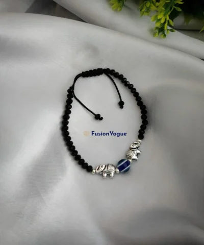 Glamaya Evil Eye Black Beads Elephant Bracelet For Girls And Women 1 GLAM-BB-BE-3F8-419881-8-8