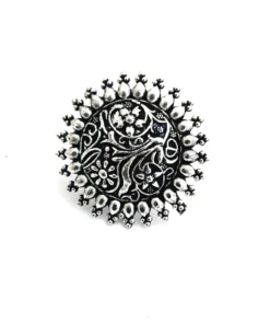 Glamaya Stylish Adjustable German Silver Finger Ring For Women 1 GLAM-RI-OX-15-713046-32-2