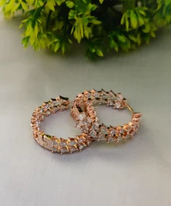 Glamaya Beautiful Luxury American Diamond Hoop Earring 1 GLAM-ER-CZ-45-766514-55-10