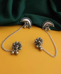 Glamaya Chic Gold Half Moon Chain Earclips 1 GLAM-ER-OX-6F7-942179-15-9