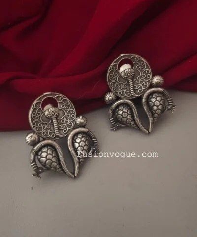 Glamaya Affordable Silver Lookalike Stud Earrings For Women - Best Quality Online 1 GLAM-ER-OX-50-207040-82-2