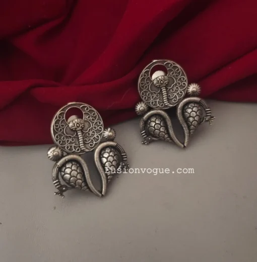 Glamaya Affordable Silver Lookalike Stud Earrings For Women - Best Quality Online 1 GLAM-ER-OX-50-207040-82-2