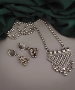 Glamaya Trendy Oxidised Necklace Earrings Combo Set For Parties 1 GLAM-CN-OX-25-327372-41-4