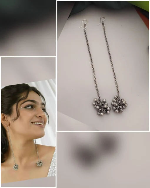 Glamaya Trendy Oxidised Chain Ghungroo Tassle Earrings: Shop Online For Women 2 GLAM-ER-OX-10-765623-18-5 Glamaya Trendy Oxidised Chain Ghungroo Tassle Earrings: Shop Online For Women 2 GLAM-ER-OX-10-765623-18-5