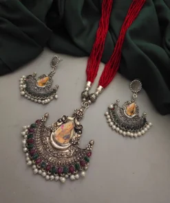 Glamaya Exquisite Antique Long Necklace Earrings Set 1 GLAM-CN-OX-26F7-711727-50-6