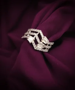 Glamaya Sparkling Mayra Cz Adjustable Ring: Trendy Style For Women 1 GLAM-RI-CZ-15F7-675596-25-7