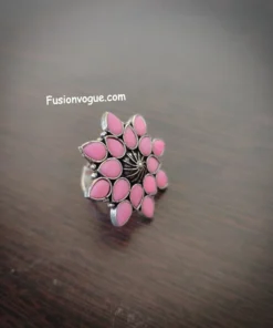 Glamaya Pink Stone Adjustable Ring - Buy 2 Get 1 Free Deal! 1 GLAM-RI-ST-3F8-760151-8-8
