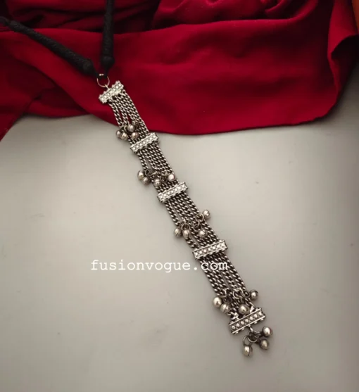 Glamaya Boho Chic Oxidized Tribal Necklace: Handmade & Adjustable 1 GLAM-NE-OX-25-913637-41-4