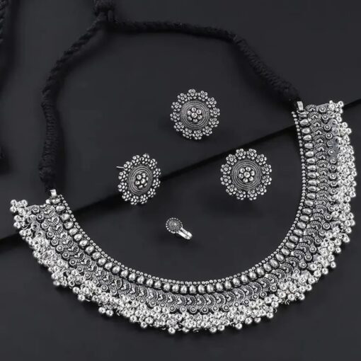 Glamaya Stylish Oxidised Necklace Combo: Trendy & Affordable Set 1 GLAM-CN-OX-40-226970-60-5