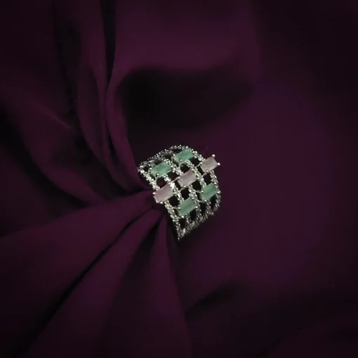 Glamaya Sparkling Cz Finger Ring: Stylish & Affordable 1 GLAM-RI-CZ-15F7-084101-25-7