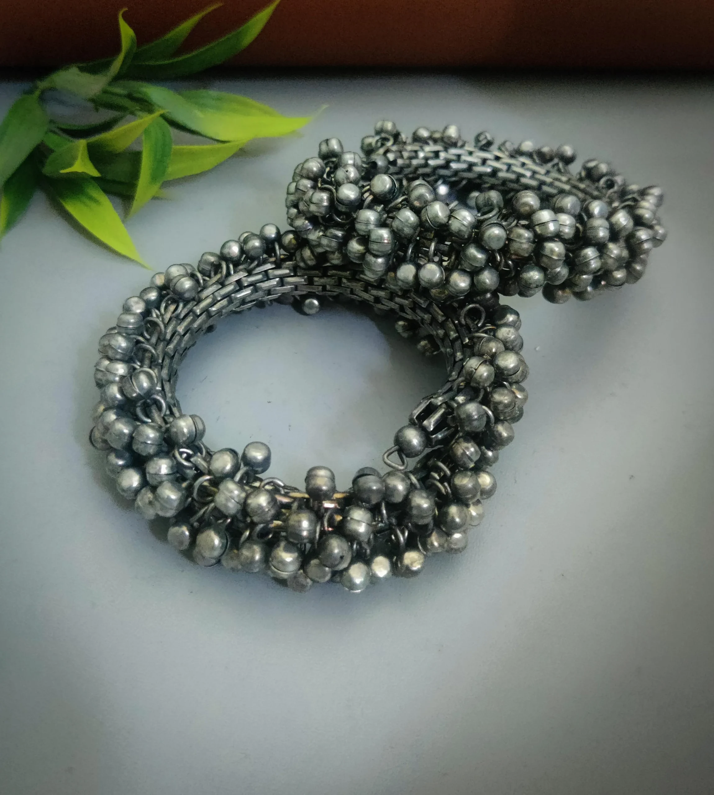 Black - Handcrafted Fabart Ghungroo Bangle by Asalkaar main image 1