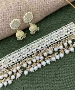 Glamaya Pearl Kundan Festival Choker Set 1 GLAM-CN-PE-232F5-339189-290-2