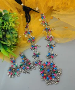 Glamaya Trendy Multicolour Oxidized Necklace Set 1 GLAM-CN-OX-16F9-424803-25-8