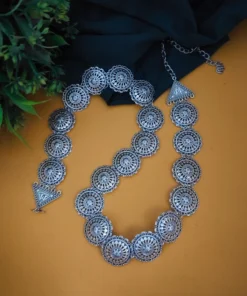 Glamaya Glamaya Adjustable Chain Oxidised Waist Belt - Trendy Women's Accessory 1 GLAM-WB-OX-32-715052-60-5