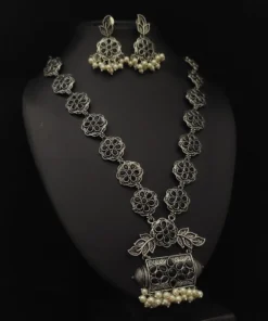 Glamaya Black Oxidized Silver Look Necklace Set - Trendy Antique Combo 1 GLAM-CN-OX-74-818133-110-5