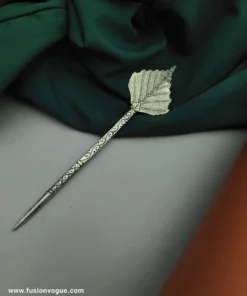Glamaya Elegant Oxidised Leaf Bun Stick: Trendy Hair Accessory For Women 1 GLAM-HA-OX-6F7-611535-15-9