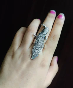 Glamaya Stylish Adjustable German Silver Finger Ring 1 GLAM-RI-OX-6F4-069753-11-7