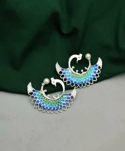 Glamaya Trendy & Elegant Peacock Stud Earrings 2 GLAM-ER-ME-10-454898-18-5