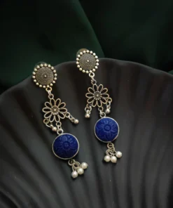 Glamaya Chic Oxidised Lightweight Daily Earrings 06 - Trendy & Affordable! 1 GLAM-ER-OX-20-630991-45-3