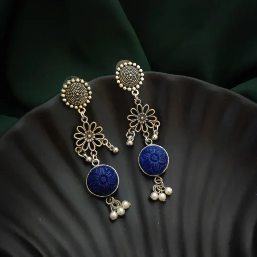 Glamaya Chic Oxidised Lightweight Daily Earrings 06 - Trendy & Affordable! 1 GLAM-ER-OX-20-630991-45-3