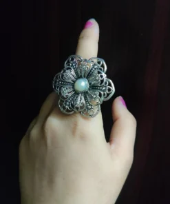 Glamaya Elegant Adjustable German Silver Finger Ring 1 GLAM-RI-OX-6F4-715334-11-7