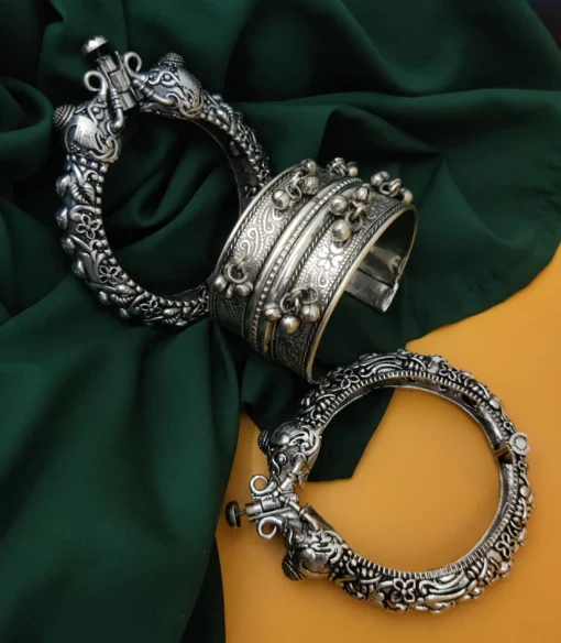 Glamaya Chic Elephant Bangles Trio 1 GLAM-CB-OX-75F7-285631-150-7