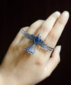 Glamaya Blue Flying Bird Adjustable Ring - Stylish And Unique 2 GLAM-RI-OX-25-794997-45-2