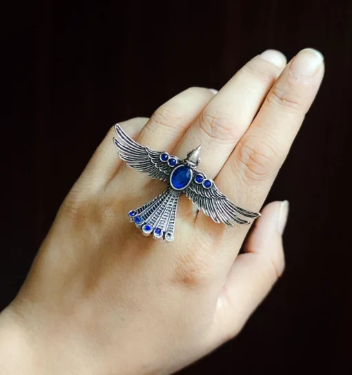 Glamaya Blue Flying Bird Adjustable Ring – Stylish And Unique 2 GLAM-RI-OX-25-794997-45-2 Glamaya Blue Flying Bird Adjustable Ring - Stylish And Unique 2 GLAM-RI-OX-25-794997-45-2
