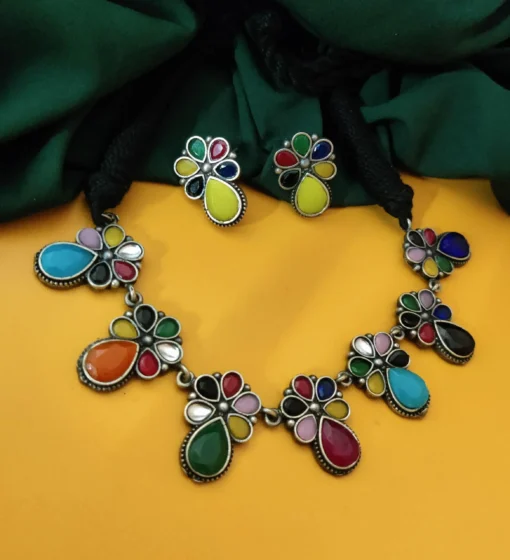 Glamaya Chic Multi Coloured Replica Necklace Set For Women 1 GLAM-CN-OX-54-202557-86-5