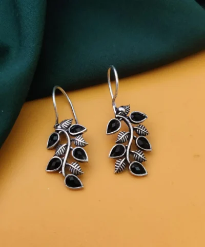 Glamaya Chic Oxidised Black Earrings: Trendy Style For Women & Girls 1 GLAM-ER-OX-12-182165-27-5