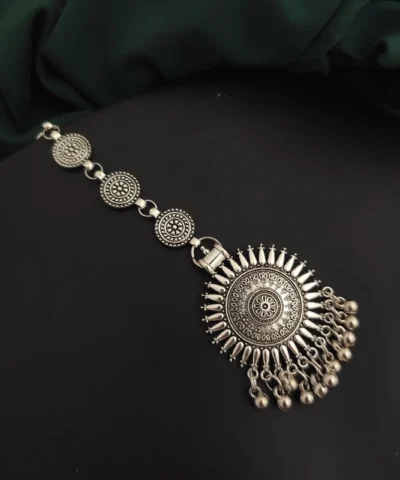Glamaya Stunning Oxidised Mangtika 05: Perfect For Indian Weddings! 1 GLAM-HA-OX-5F7-394961-11-7